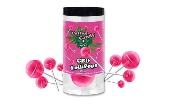 CBD Cotton Candy Lollipops  from myCBD