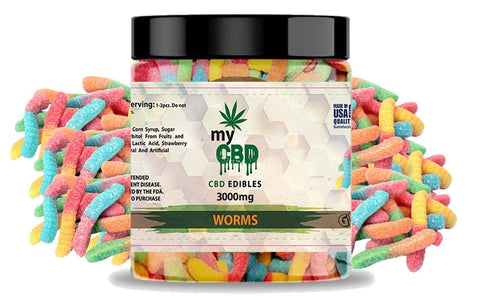 CBD Worm Gummies by myCBD 3000mg